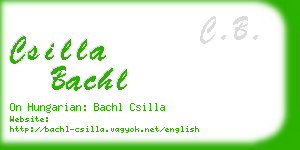 csilla bachl business card